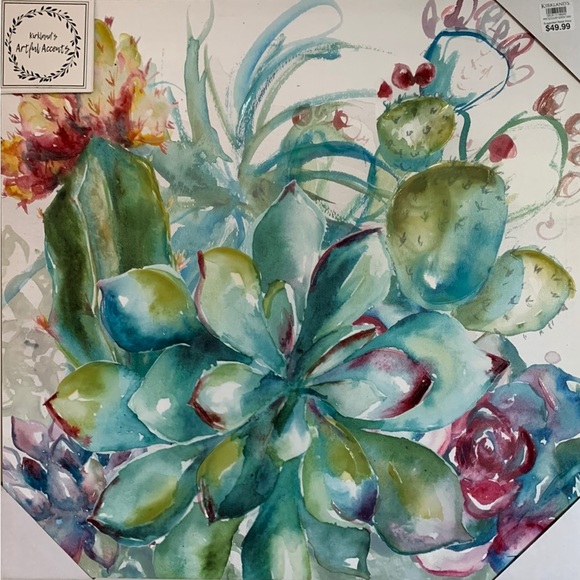 Kirklands Other - Kirkland cactus/succulent paintings (2)